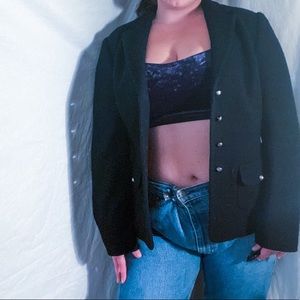 Talbots Black Knit Blazer